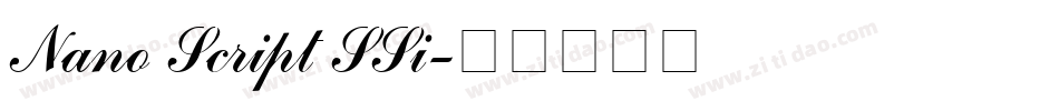 Nano Script SSi字体转换